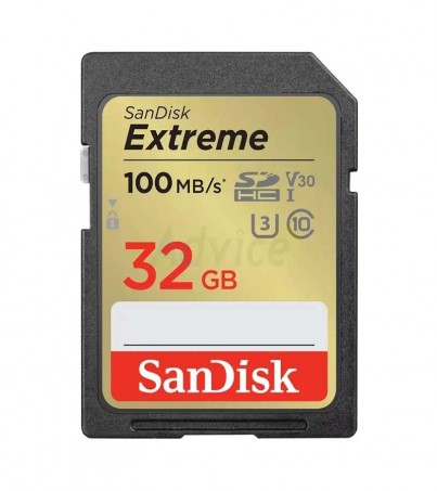 32GB SD Card SANDISK Extreme SDSDXVT-032G-GNCIN (100MB/s,)(By SuperTStore)