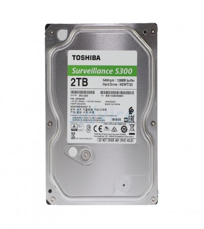 TOSHIBA 2 TB HDD CCTV S300 (5400RPM, 128MB, SATA-3, HDWU720UZSVA)