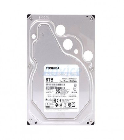 TOSHIBA 6 TB HDD X300 (7200RPM, 256MB, SATA-3, HDWR460UZSVA)