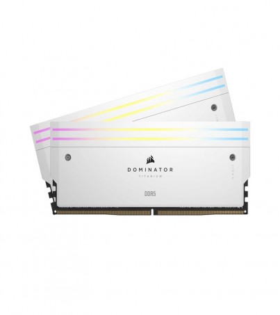 CORSAIR DOMINATOR RAM DDR5(6400) 64GB (32GBX2) TITANIUM RGB WHITE (CMP64GX5M2B6400C32W)