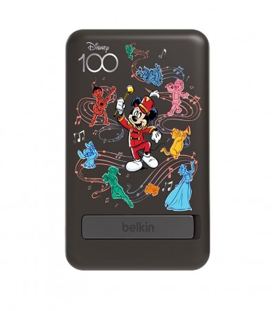 พาวเวอร์แบงค์ Belkin BPD004qc Disney Series BoostCharge Magnetic Wireless Power Bank 5K+Stand (Musical)