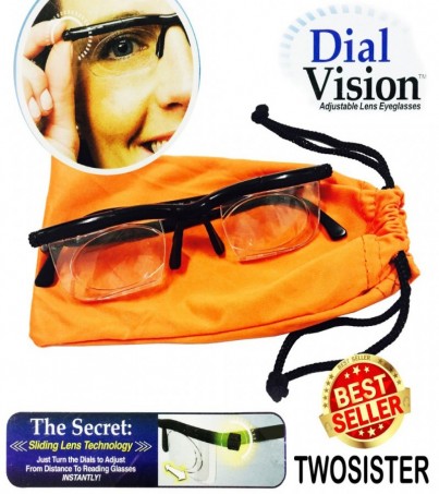 Twosister DIAL VISION แว่นตาเลนส์คู่ซ้อนกัน หมุนปรับระดับสายตาให้คมชัดได้ด้วยตัวเอง