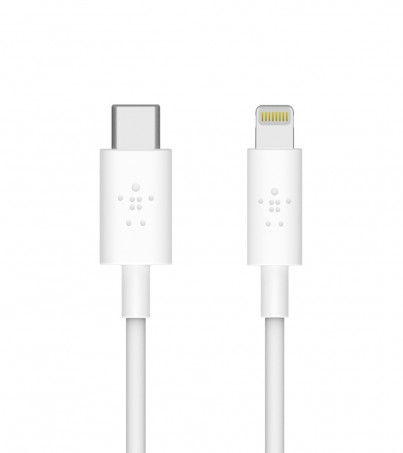BELKIN BOOST UP CHARGE USB-C Cable with Lightning Connector (F8J239bt04-WHT) -White