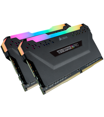 CORSAIR VENGEANCE RGB PRO (BLACK) 16GB (8GBx2) DDR4/2666 RAM PC (CMW16GX4M2A2666C16)