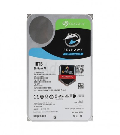 Seagate SKYHAWK AI 10 TB HDD CCTV (7200RPM 256MB SATA-3 ST10000VE0008)
