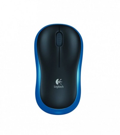 LOGITECH (M-185BL) Wireless Optical Mouse (Black/Blue)