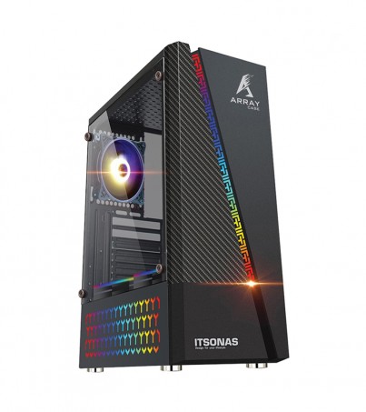 ATX Case (NP) ITSONAS Array RGB TG (Black) By SuperTStore