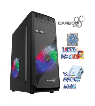 ATX Case ITSONAS Carbon (Black) (By SuperTStore)