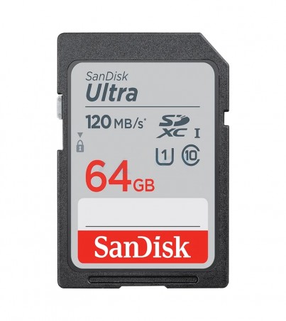 SD Card 64GB SanDisk ULTRASDSDUN4-064G-GN6IN (120MB) (By SuperTStore)