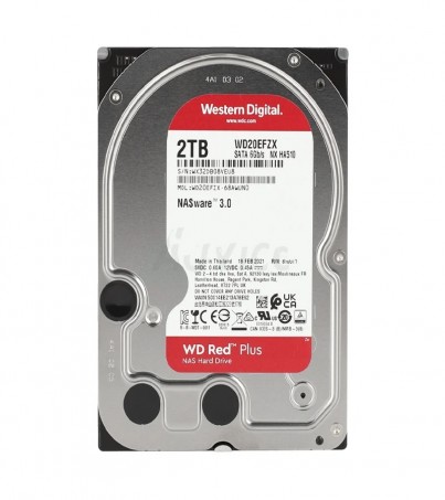 2 TB HDD WD RED PLUS NAS (5400RPM, 128MB, SATA-3, WD20EFZX)