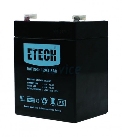Battery 5.5Ah 12V ETECH  (By SuperTStore) 