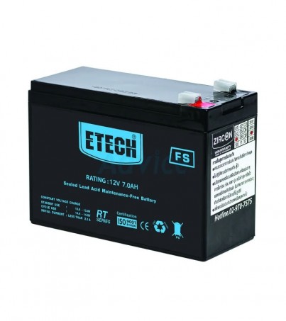 Battery 7.0Ah 12V ETECH 12V 7.0Ah-20 HRS  (By SuperTStore) 