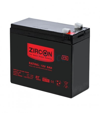 Battery 5.0Ah 12V Silm Zircon (By SuperTStore) 