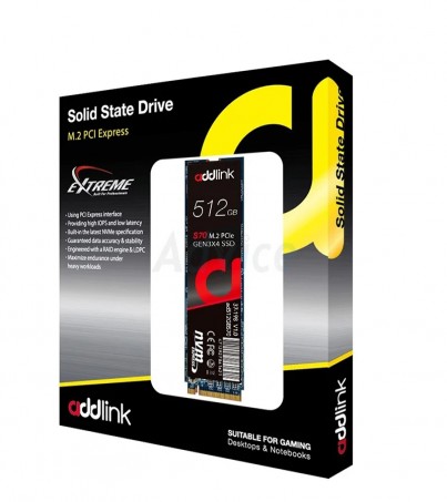 512 GB SSD (เอสเอสดี) ADDLINK S70 PCIe/NVMe M.2 2280 (AD512GBS70M2P)(By SuperTStore) 
