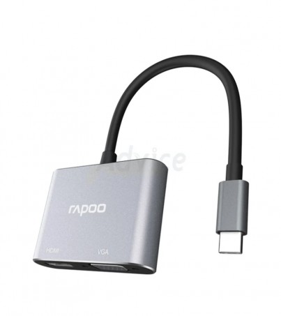 Converter Type-C TO HDMI+VGA RAPOO (XD10V)(By SuperTStore)