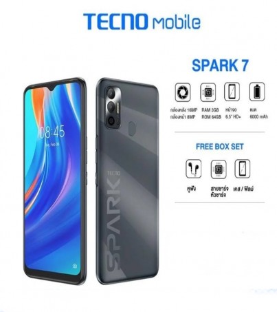 Tecno Spark 7 (2/32GB) สมาร์ทโฟน หน้าจอ 6.5 นิ้ว(By SuperTStore) 