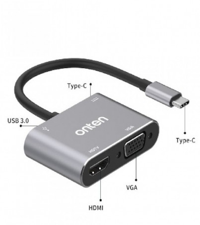 ONTEN Converter USB 3.0 TO HDMI+VGA (OTN-5201B) (By SuperTstore)