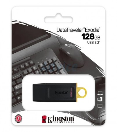128GB Flash Drive KINGSTON (DTX) USB 3.2 Black 