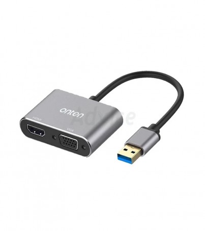 Converter USB 3.0 TO HDMI+VGA ONTEN (OTN-5201B)(By SuperTStore)