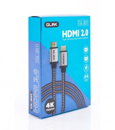 GLINK Cable HDMI 4K (V.2.0) M/M (20M) สายถัก GL201 