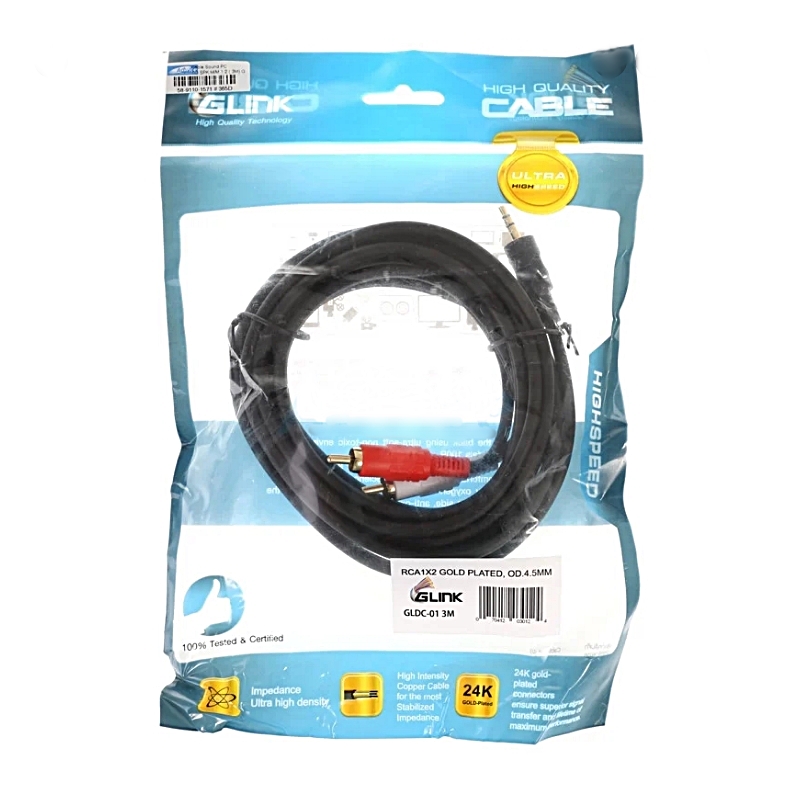 GLINK Cable Sound PC TO SPK M/M 12 (3M) GOLD SuperTstore
