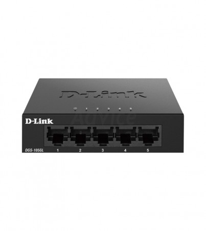 Gigabit Switching Hub D-LINK (DGS-105GL) 5 Port (Metal Case) (5'')(By SuperTStore) 
