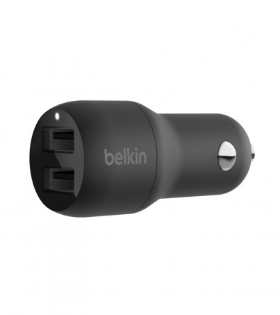 Belkin CCB001btBK Dual USB Car Charger 24W (Boost Charger(By SuperTStore)