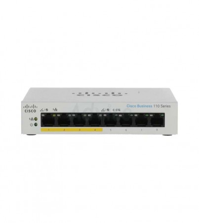 Gigabit Switching Hub 8 Port CISCO CBS110-8PP-D-EU (6'',4 POE)(By SuperTStore) 