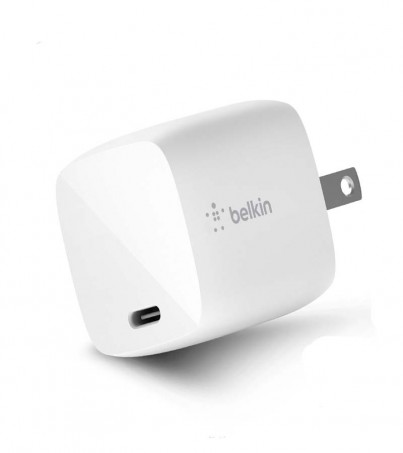 หัวชาร์จ Belkin BOOST↑CHARGE™ 30 วัตต์ USB-C PD GaN WCH001dqWH(By SuperTStore)