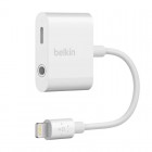 Belkin Adapter Lightning to 3.5mm Audio & Charge RockStar White (F8J212btWHT)(By SuperTStore)