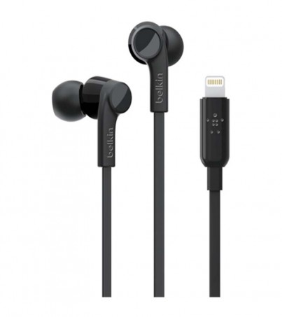 Belkin ROCKSTAR Headphones with Lightning Connector and Microphone(By SuperTStore) G3H0001btBLK