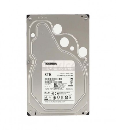 8 TB HDD TOSHIBA X300 GRAY (7200RPM, 256MB, SATA-3, HDWR480UZSVA)(By SuperTStore)