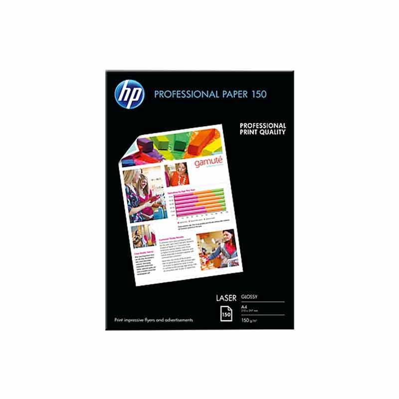 Hp Professional Glossy Laser Paper 150 Gsm 150 Sht A4 210 X 297 Mm Cg965a Supertstore