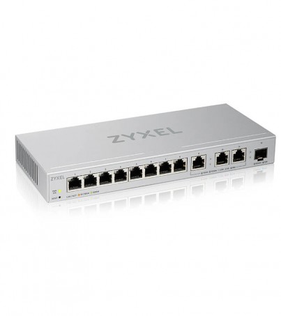 ZyXEL 12 Port Web-Managed Multi-Gigabit Switch includes 3-Port 10G and 1-Port 10G SFP+ (XGS1250-12)