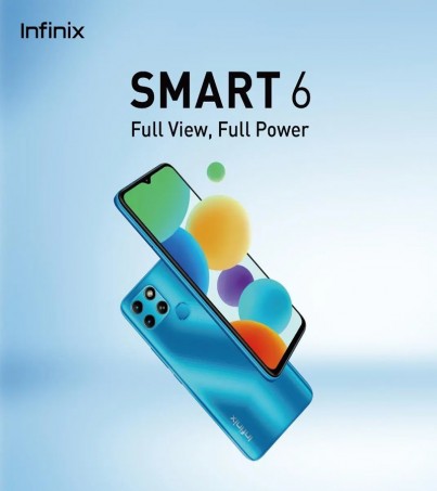 สมาร์ทโฟน Infinix SMART 6 (2+32) หน้าจอ 6.6 นิ้ว Helio A35 Octa Core  (By SuperTStore)