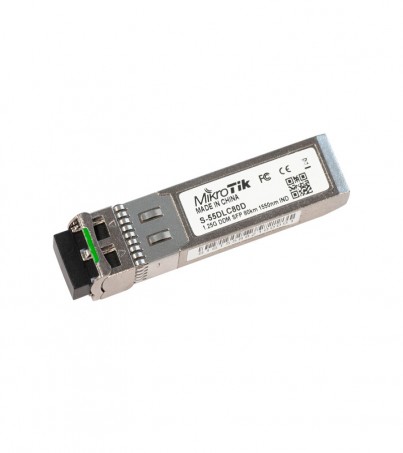 MikroTik S-55DLC80D SFP 1.25G module for 80km links with Dual LC-connector