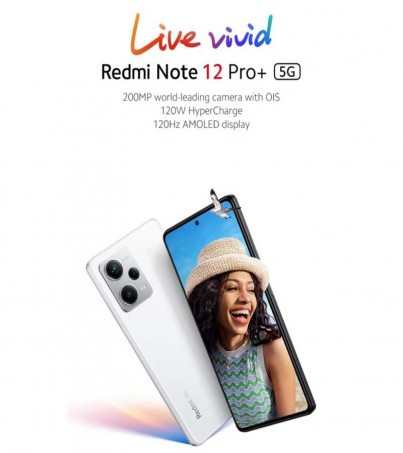 Redmi Note 12 Pro+ รุ่น 5G(8+256GB) ดีไซน์โดดเด่นสะดุดตาระดับพรีเมียม (By SuperTStore)