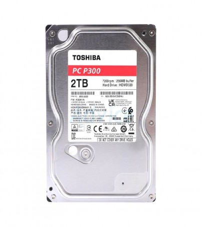 TOSHIBA 2 TB HDD P300 (7200RPM, 256MB, SATA-3, HDWD320UZSVA)