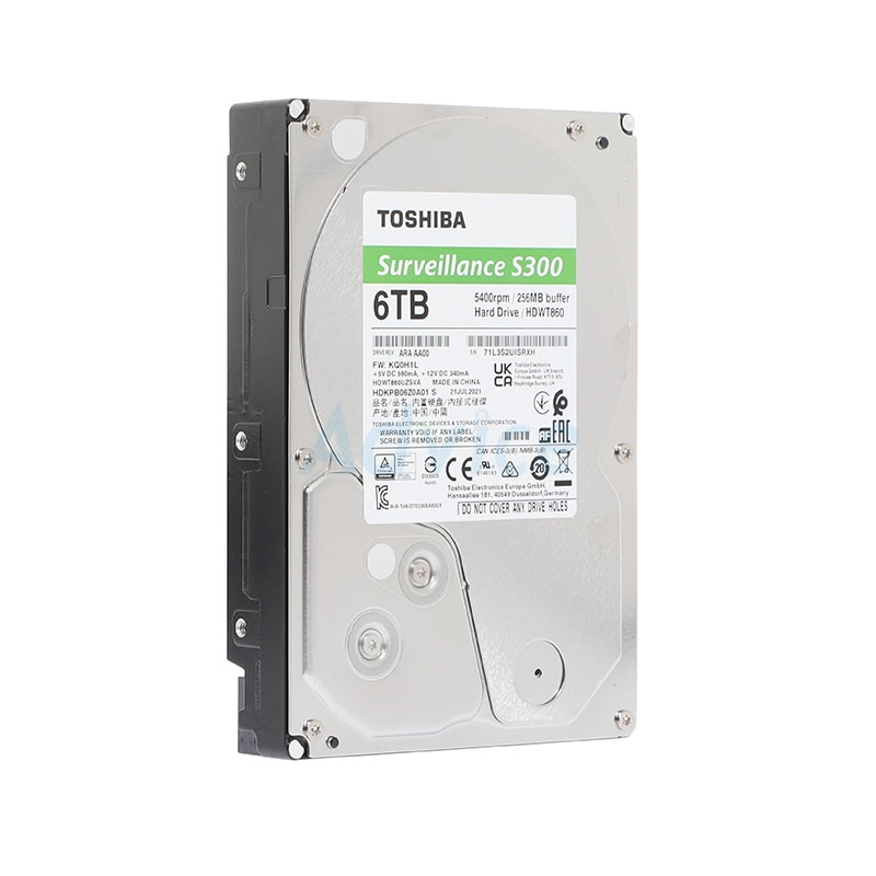 TOSHIBA 6 TB HDD CCTV S300 (5400RPM, 256MB, SATA-3, HDWT860UZSVA ...