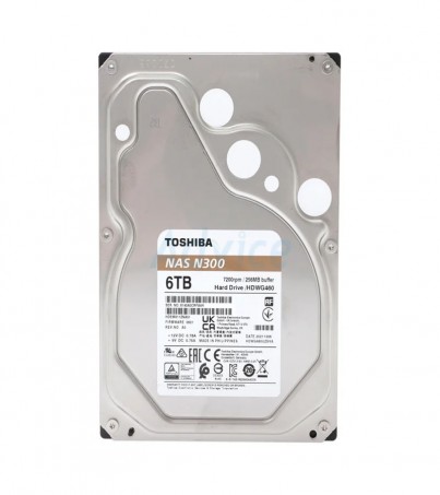 TOSHIBA 6 TB HDD N300 NAS (7200RPM, 256MB, SATA-3, HDWG460UZSVA)