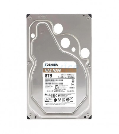 TOSHIBA 8 TB HDD N300 NAS (7200RPM, 256MB, SATA-3, HDWG480UZSVA)
