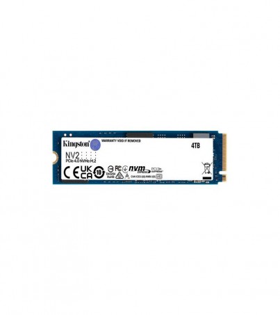 Kingston NV2 - 4TB PCIe NVMe 4.0 x4 3D QLC NAND Flash HMB-SLC Cache M.2 NGFF 2280 Solid State Drive - SNV2S/4000G