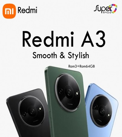 Redmi A3(Ram3+Rom64GB)เน้นจอใหญ่ 6.71