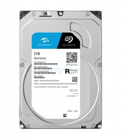 2 TB HDD CCTV SEAGATE SKYHAWK (5400RPM, 256MB, SATA-3, ST2000VX017)