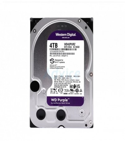 4 TB HDD CCTV WD PURPLE (5400RPM, 256MB, SATA-3,WD43PURZ)