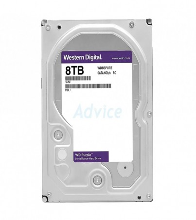 8 TB HDD CCTV WD PURPLE (5640RPM, 128MB, SATA-3, WD85PURZ)