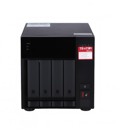 QNAP TS-473A-SW5T NAS (อุปกรณ์จัดเก็บข้อมูลบนเครือข่าย) - (4 BAY - AMD RYZEN V1500B 4-CORE/8-THREAD 2.2 GHz - 8GB SODIMM DDR4 + 5PORTS 2.5GbE SWITCH)