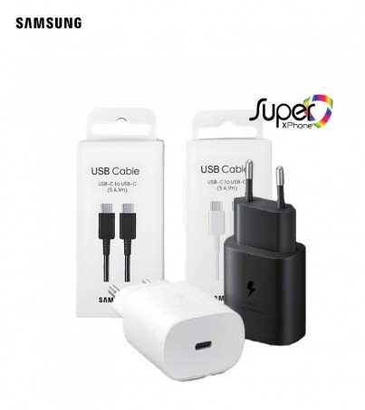 Samsung Adater ของเเท้ 25W และ สายชาร์จ Data Cable ไทป์ C toไทป์ C