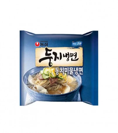 Nongshim นงชิม แนงมยอน (บะหมี่กึ่งสำเร็จรูปเย็น เกาหลี แบบน้ำ)  DUNGJI BIBIM NAENGMYEON 둥지비빔냉면