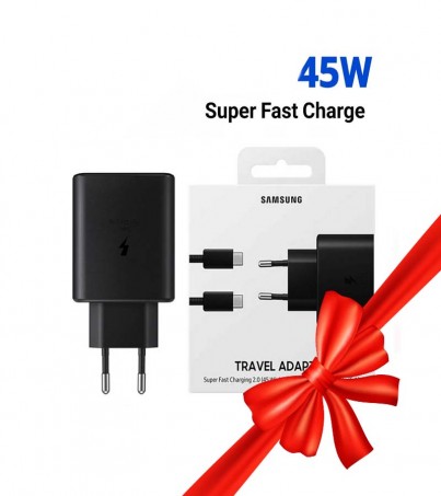 【รับประกัน 6 เดือน 】 Samsung Travel Adapter ชาร์จเร็วสุด ชุดชาร์จ 45W หัวชาร์จเร็วซัมซุงของ type C สายชาร์จ type c (5A)